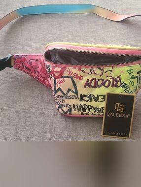 CALEESA Graffiti Multicolor Belt Bag